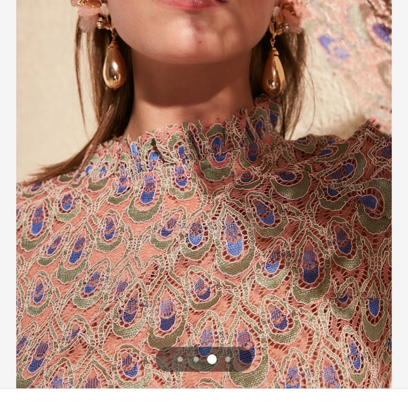 🆕 Trendyol Multi color crop lace blouse - Picture 2 of 5